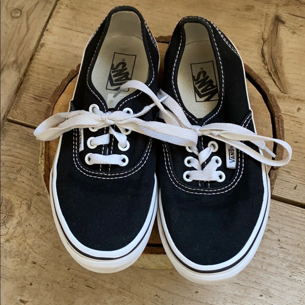Black and white vans